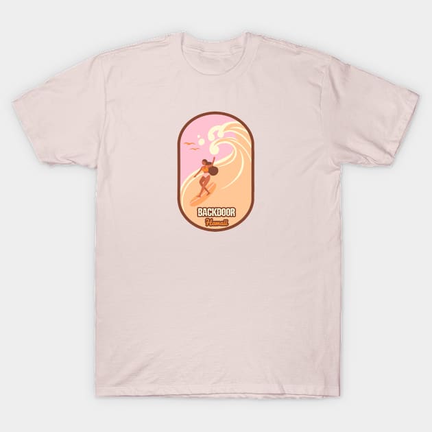 Backdoor surf girl T-Shirt by LiquidLine